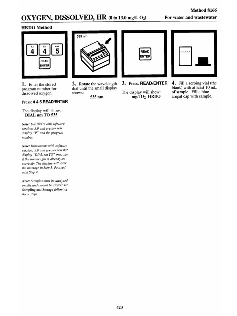 DR 2000 Spectrophotometer Procedures Manual, O-Z PDF | PDF