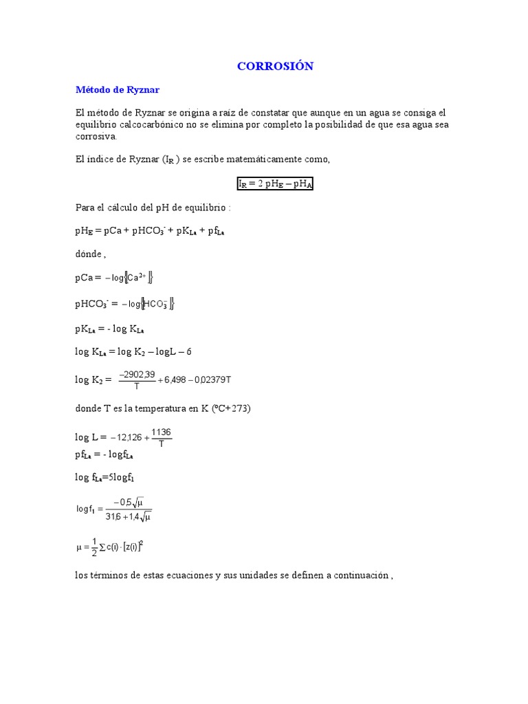 Metodo de Ryznar PDF | PDF