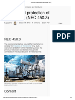 05 Overcurrent Protection of Transformer (NEC 450.3)
