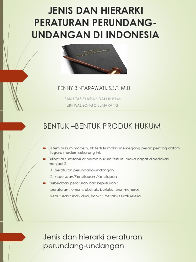 3 Jenis Dan Hierarkhi Peraturan Perundangundangan