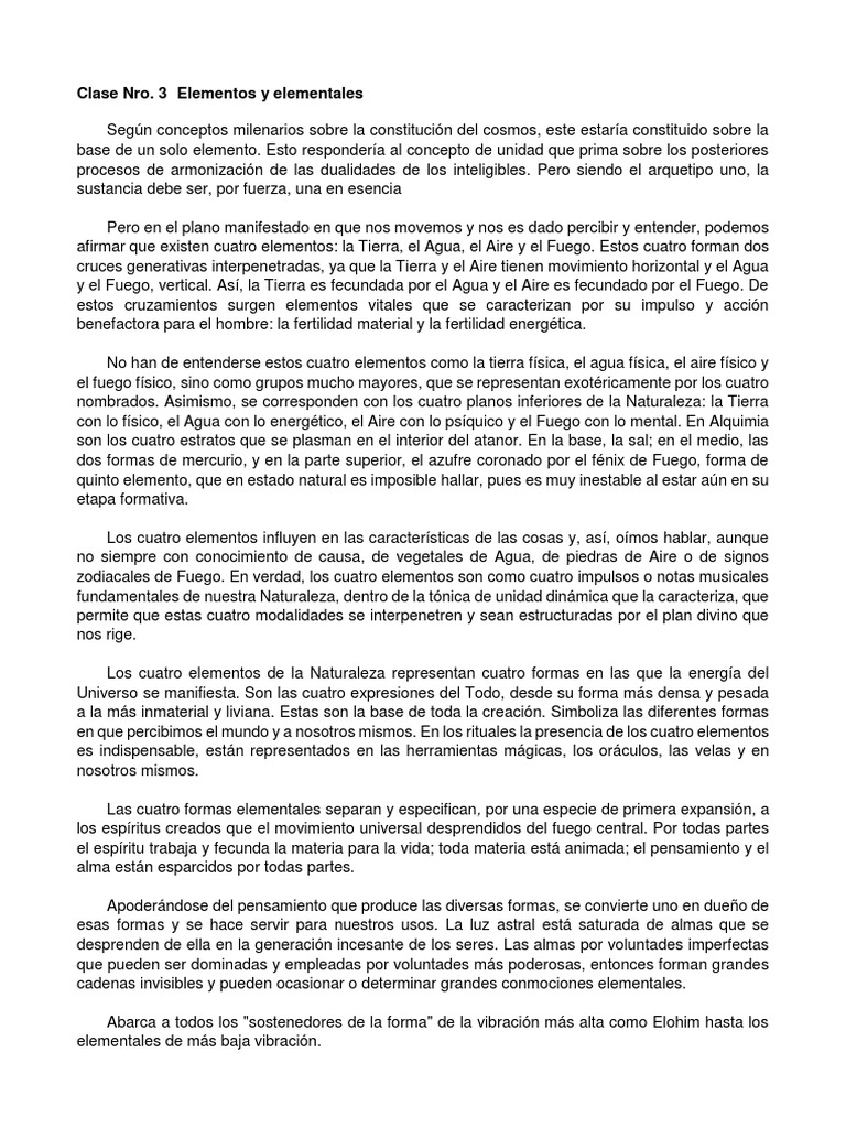Los Cuatro Elementos en la Magia | PDF | Incendios | Alma