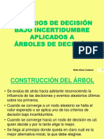 Criterios de decisión bajo incertidumbre en árboles