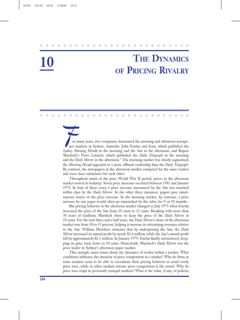 Dynamics of Pricing Rivalry Explained | PDF | Monopoly | Oligopoly