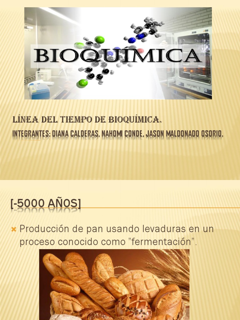 Linea Del Tiempo de Bioquimica PDF