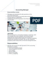Job Description Accounting Manager