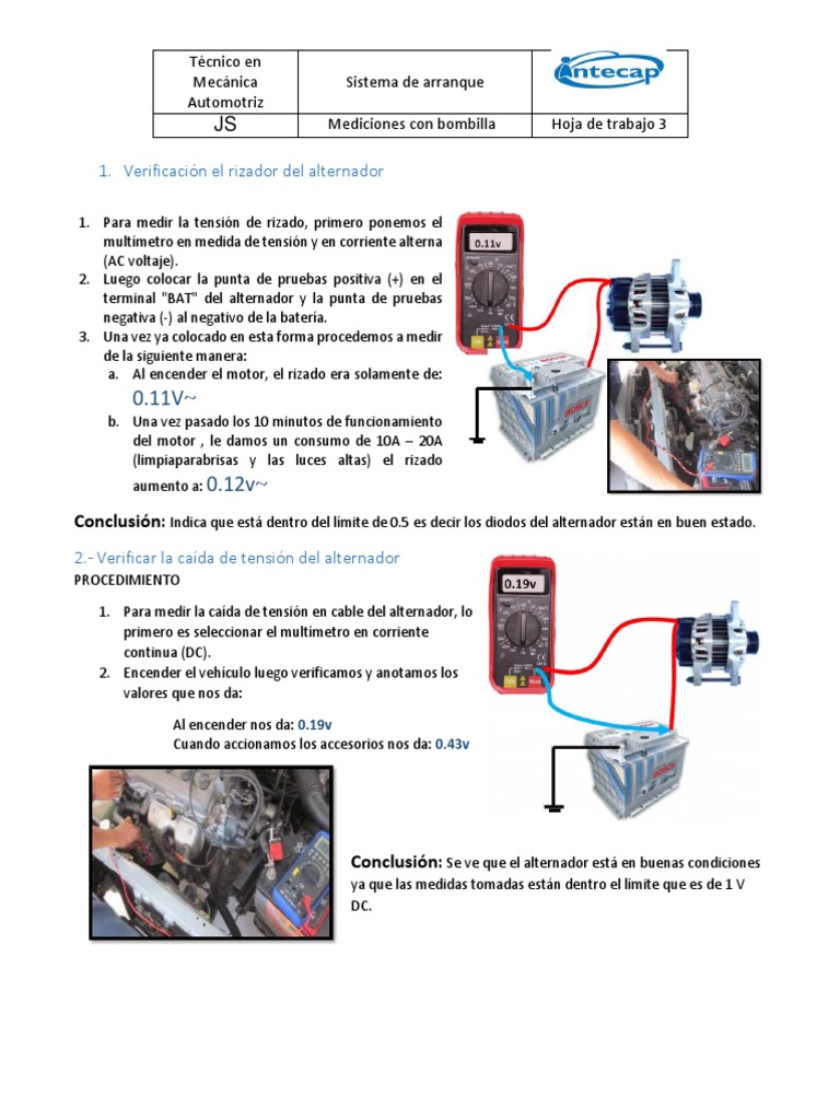 Probador De Carga De Baterias Comprobador De Arranque Del Alternador Del Analizador Del Probador De Carga De La Batería De La Motocicleta Del Coche De 12V | En Línea Alternador Coche