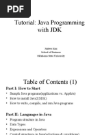 Tutorial: Java Programming With JDK: Jinhwa Kim School of Business Oklahoma State University