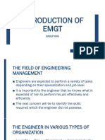 Introduction of EMGT