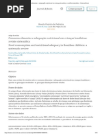 Consumo Alimentar e Adequação Nutricional Em Crianças Brasileiras_ Revisão Sistemática - ScienceDirect