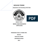 Tugas Geotek 5soal Patahan Dan Lipatan Mohd - Rizki Novianto 1707111251