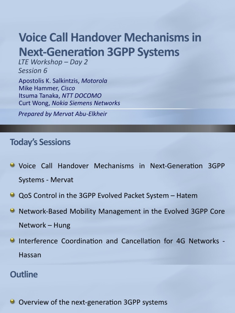 LTE - Voice Call Handover | PDF | Internet Protocols | Ip Multimedia ...