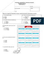 PRUEBA DE HISTORIA. Unidad 1 Primero B