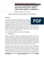 COMPREHENSIVE STUDY ON EFFICIENT DIABETES DISEASE PREDICTION WITH USING VARIOUS ADVANCE DECISION TREE MODELS ALGORITHMS