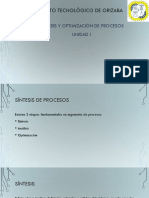 Síntesis y optimización de procesos químicos