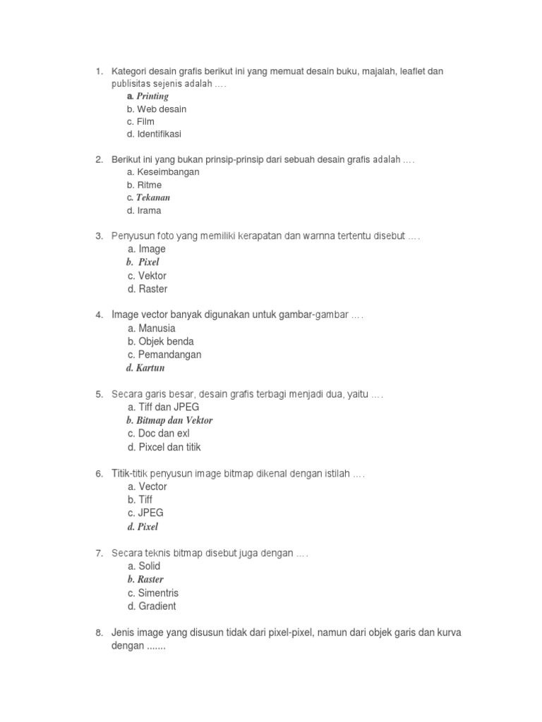 Soal Desain Grafis Pdf