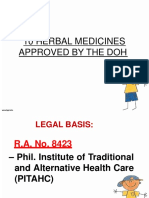 Herbal Medicines Approved by DOH