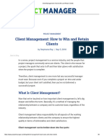 Client Management - How To Win and Retain Clients PDF