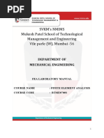 Fea Laboratory Manual