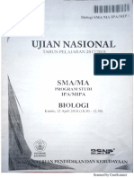 Ujian Nasional Biologi 2018 PDF