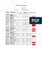 Planilla de Metrados para Obra