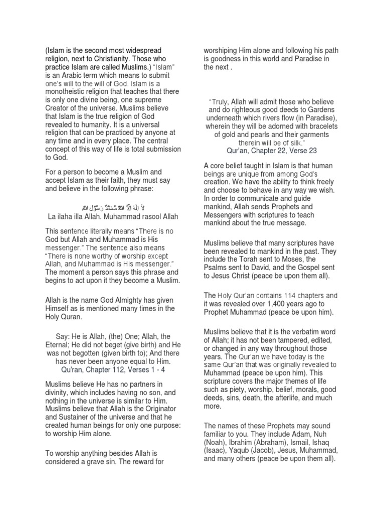 Islam Prophets And Messengers In Islam Quran