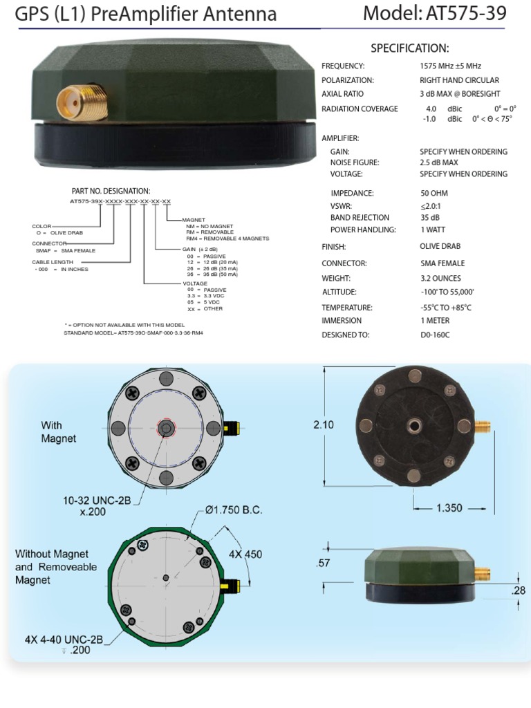 AT575-39 Brochure | PDF | Antenna (Radio) | Decibel