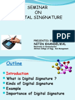 Seminar ON Digital Singnature: Nitin Khandelwal