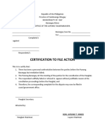 Certification To File Action