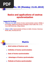 Lecture-05 Synchronization of Oestrus