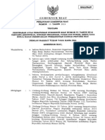 Pergub No 10 Tahun 2019 Tentang Perubahan Atas Peraturan Gubernur Riau Nomor 91 Tahun 2016 Tentang Kedudukan, Susunan Organisasi, Tugas Dan Fungsi Serta Tata Kerja BAPPEDA Prov Riau