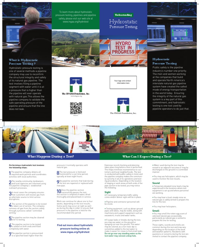 Hydrostatic Pressure Testing Overview | PDF | Pipeline Transport | Leak