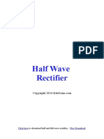 Half Wave Rectifier Circuit Theory