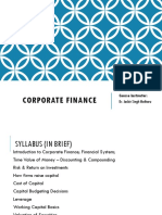 Corporate Finance Syllabus Overview