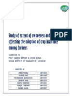 Field Visit Report On Adoption of Crop Insurance - Group 4