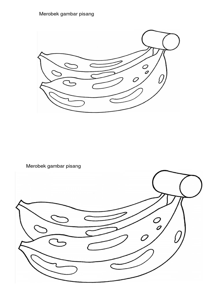 Mewarnai gambar pisang