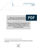 Jurisprudence de La CEDH Sur Le - Conflit - Entre - L - Art - 8 - Et - L - Art - 10 - Dans Les Affaires Relatives Aux Personnages Publics