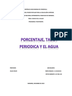 Porcentaje, tabla periódica y clasificación de elementos