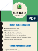 Kuliah 1 Aljabar 2 2018