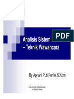 APSI - Teknik Wawancara, Observasi, Walkthroug PDF