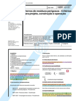 NBR 10.157 - 1987 - Projeto, Construção e Operação Do Classe I PDF