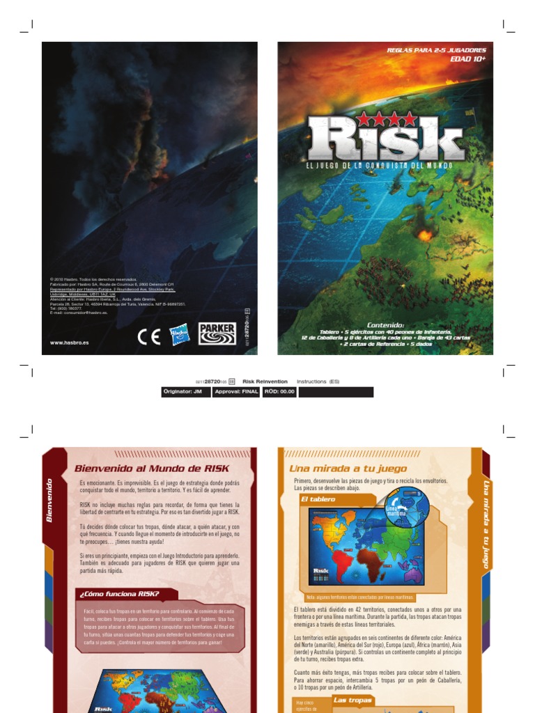 Risk Instrucciones PDF | PDF | Conflicto armado | Ocio
