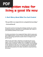 6 Golden Rules for Living a Good Life Now