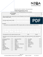 NZQA Registration Form