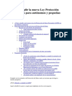 Cómo Cumplir La Nueva Ley Protección Datos Autonomos y Peq Empresas