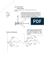 Calculo de La Resultante Por Metodo Del Paralelogramo