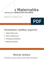 Pembuktian Validitas Dengan Metode Deduksi