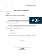 Solicitud de Certificado Favorable - Ministerio de Vivienda