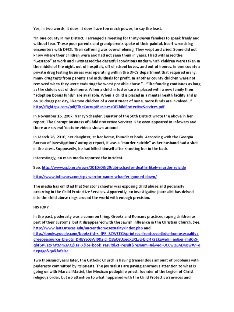 Does Child Protective Services Have Too Much Power PDF Child