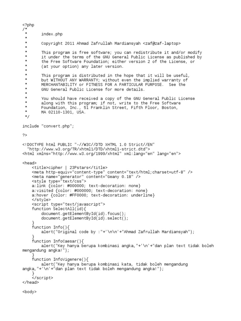 Index Php Free Software Gnu
