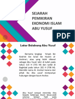 SEJARAH PEMIKIRAN EKONOMI ISLAM ABU YUSUF